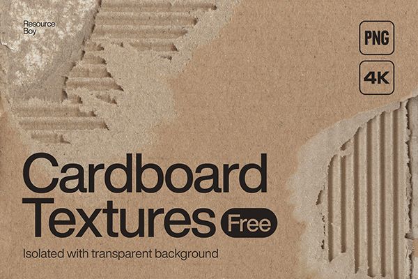 100 Free Torn Cardboard Textures [PNG]