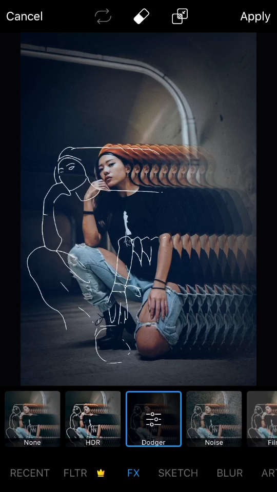 How To Expertly Combine Sketch and Motion Effects | Photo Editing Tutorial