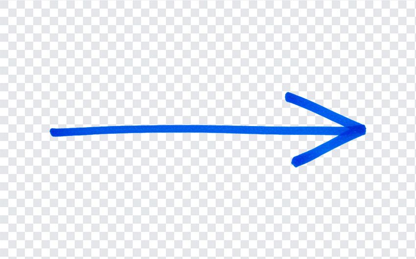 Hand Drawn Blue Arrow PNG