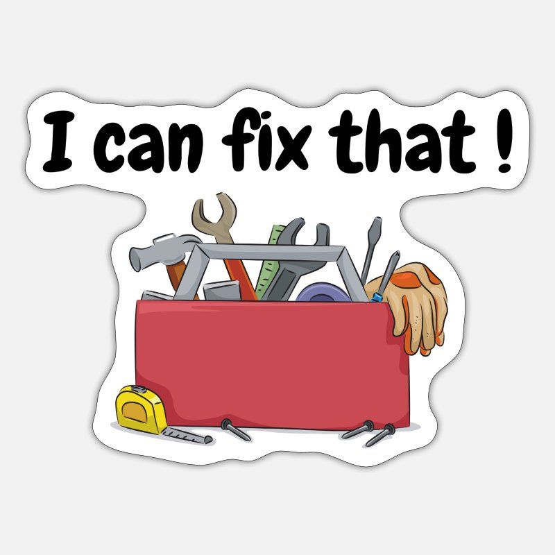 Repair fix tools toolbox builder work construction Sticker