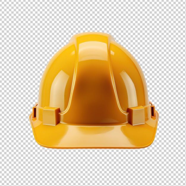 Construction safety yellow helmet cut out on transparent | Premium AI-generated PSD
