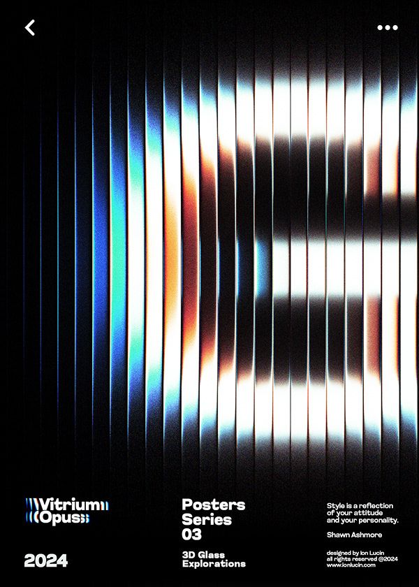 Vitrium Opus – 3D Glass Typography Posters – Ion Lucin