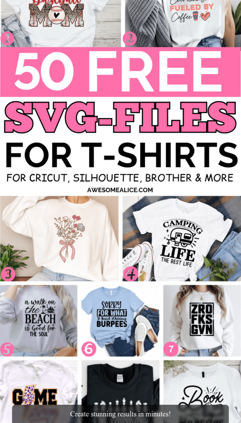 Free T-Shirt SVG Files for Cricut & Silhouette