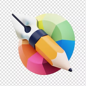 Pencil 3d rendering of graphic design element | Premium PSD