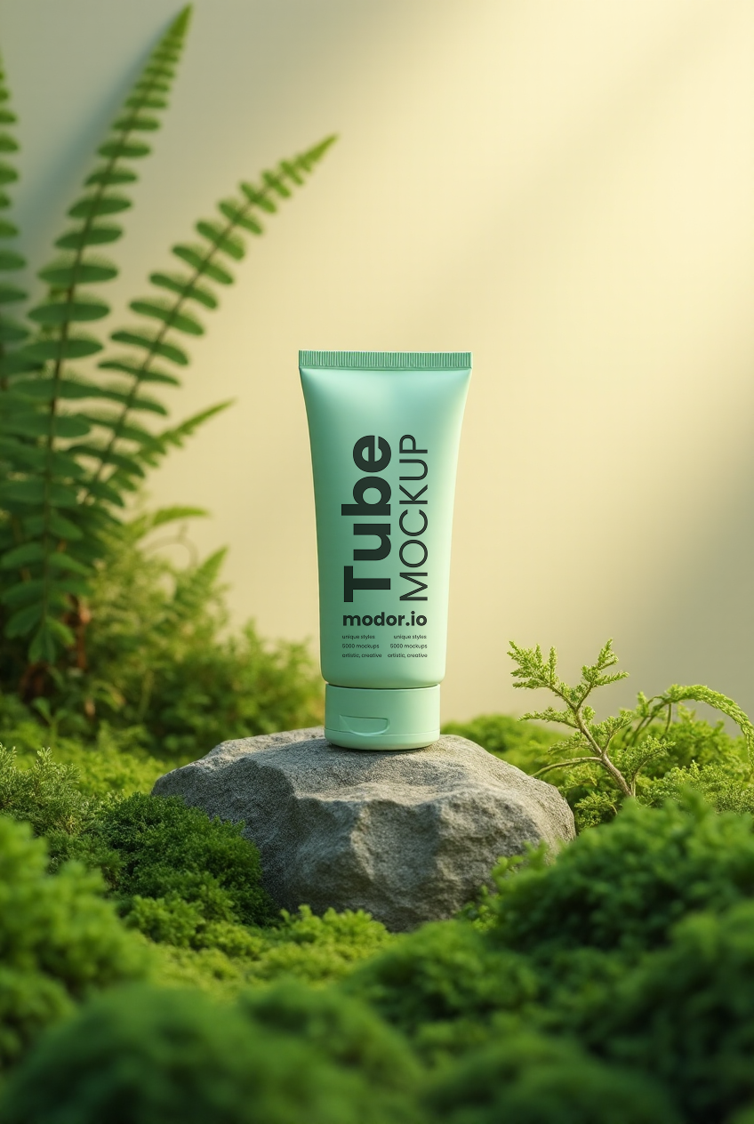 Download Realistic Skin Care Tube Mockup PNG