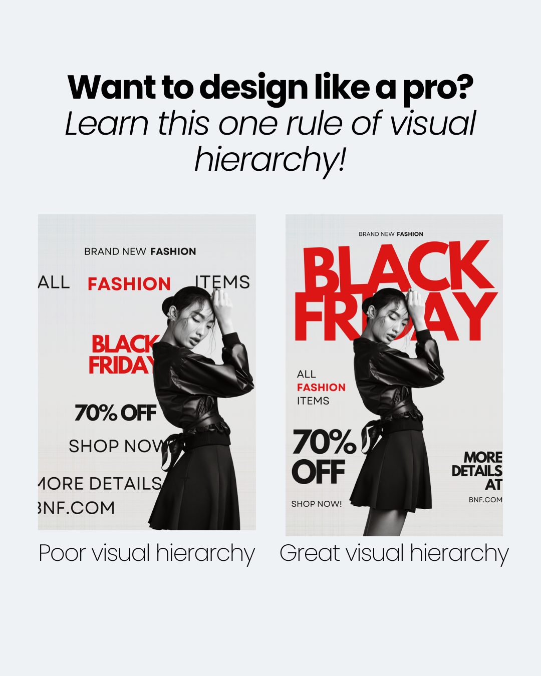 Want to design like a pro? Learn this one rule of visual hierarchy!