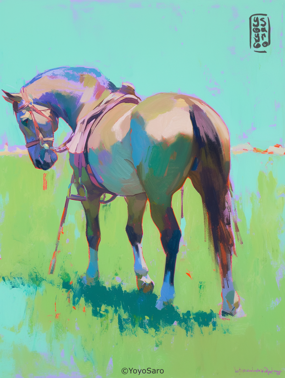 115 OIL PAINTINGS WITH HORSES IN THE STYLE OF CLAUDÉ MONET. JULY 25 | YOYO SARO