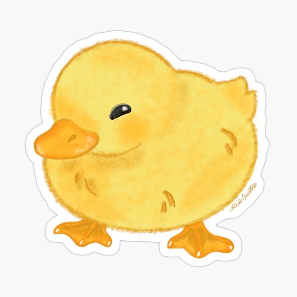 Yellow Duckling Sticker | Cute stickers, Yellow duck, Duck stickers…