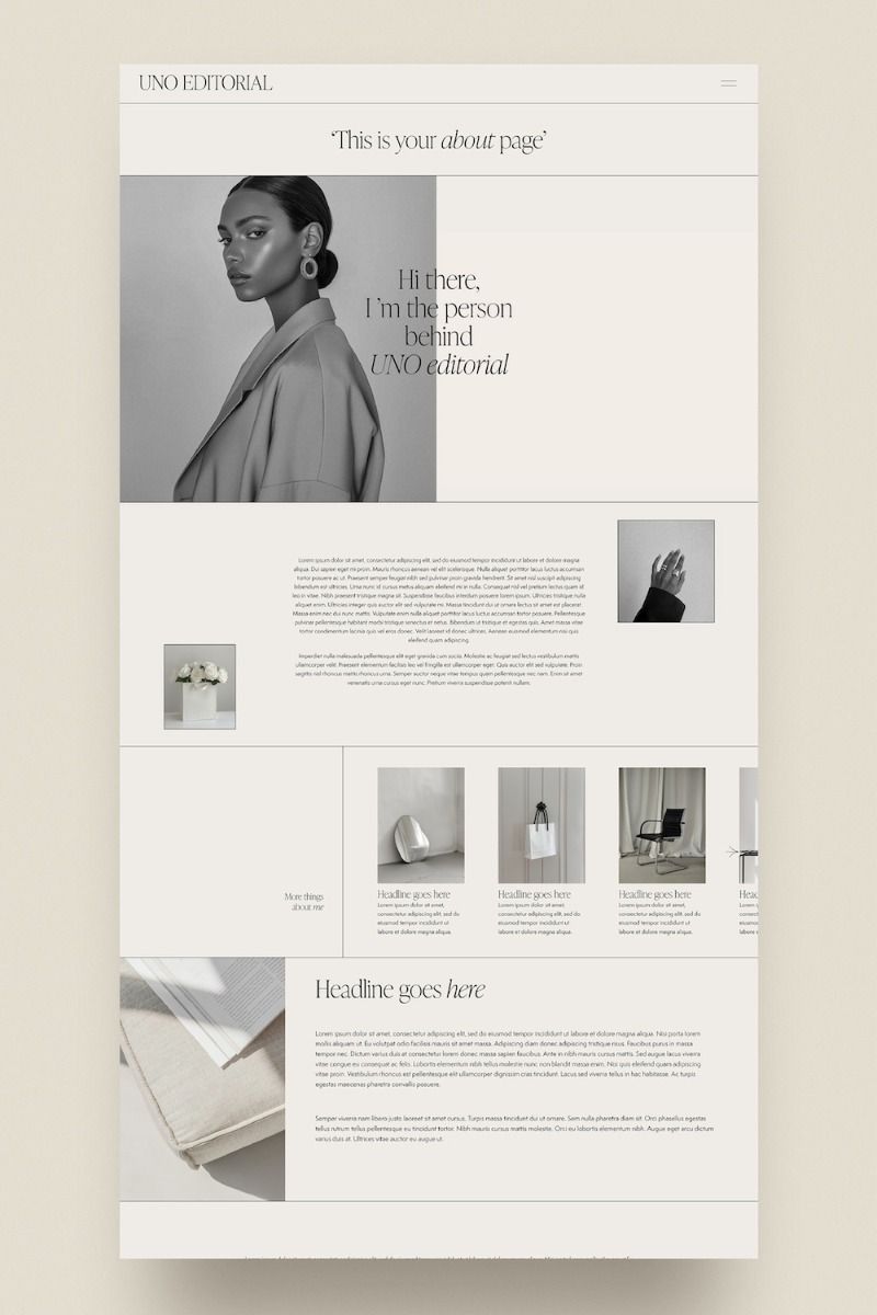 Uno Editorial – Squarespace Template