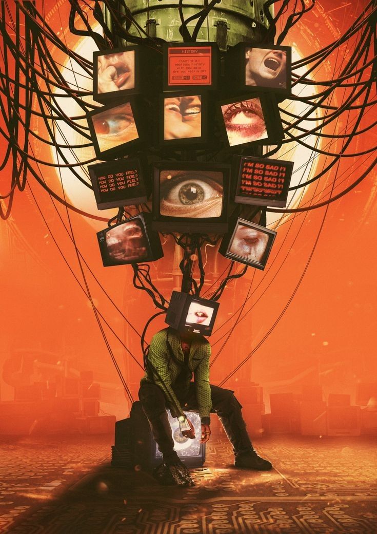 “When the mind becomes a broadcast — signals lost in static.”