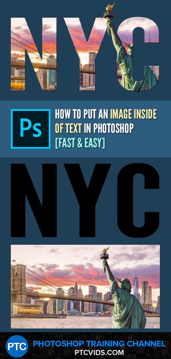 How To Put an Image Inside of Text in Photoshop [FAST & EASY]