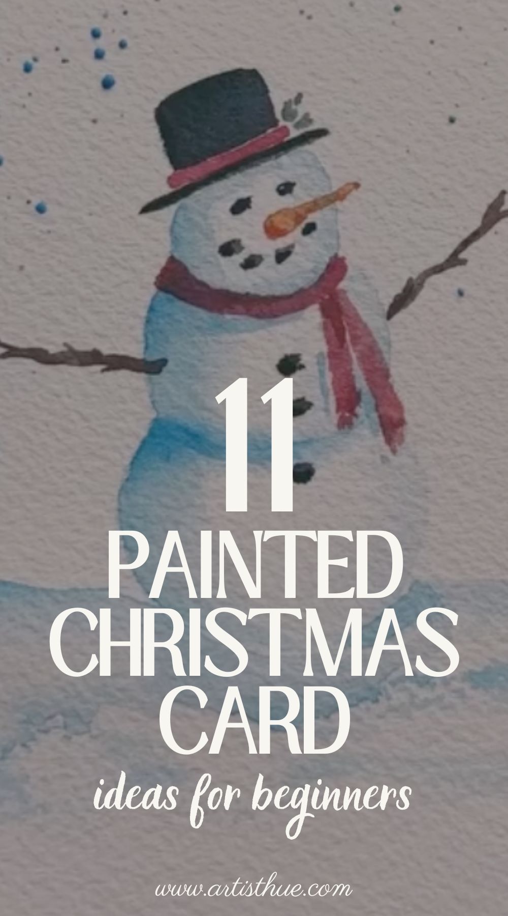 11 Christmas Watercolor Cards Painting Tutorials You Will LOVE!