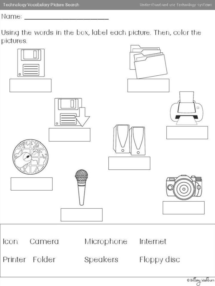 Technology Printable Activities to Do with Kids at Home