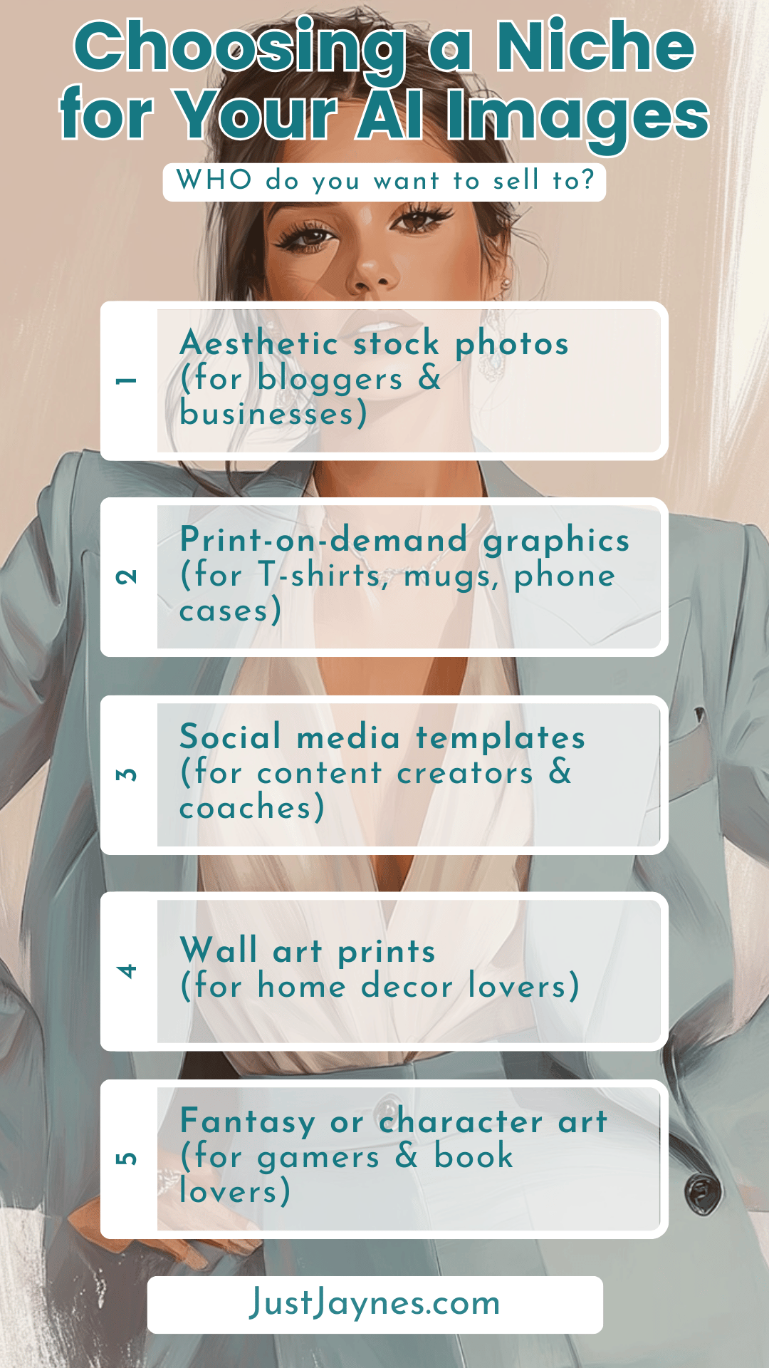 How to Choose a Niche for Your AI Image Collection, Who do you want to sell to?