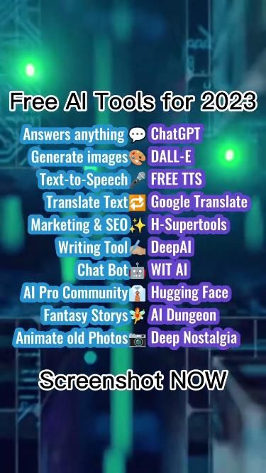 Free AI Tools for 2023