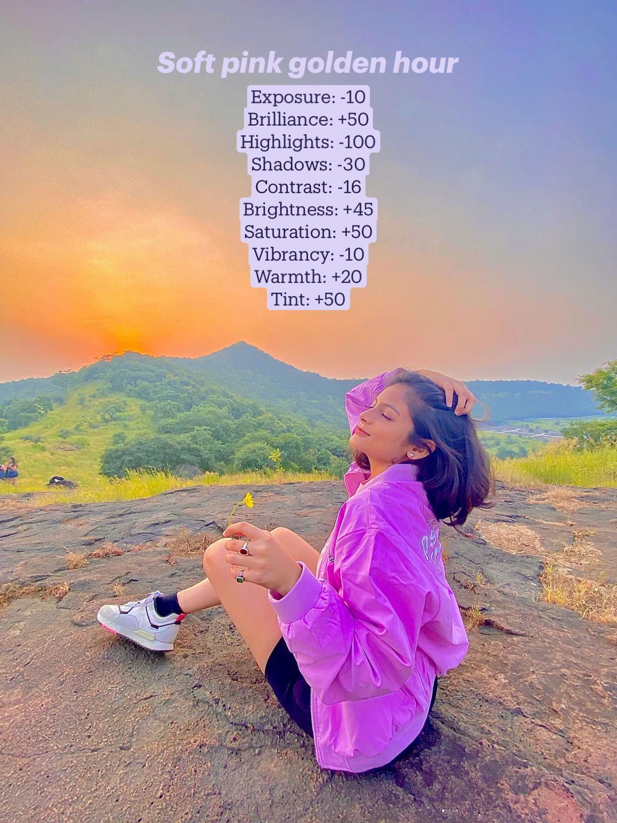 Photography edits on iPhone- Soft pink golden hour