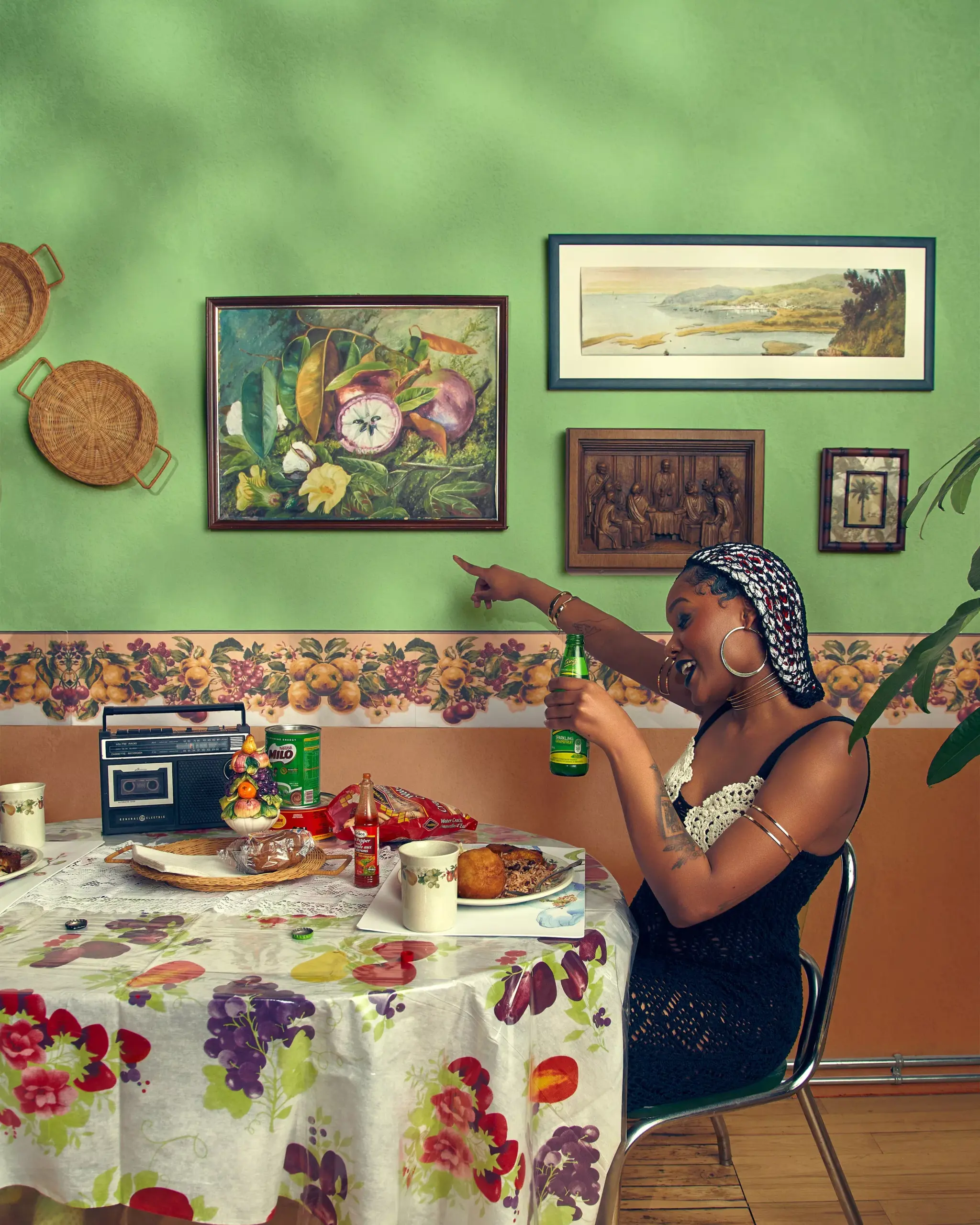 O’shane Howard reimagines nostalgic moments from his childhood in Jamaica