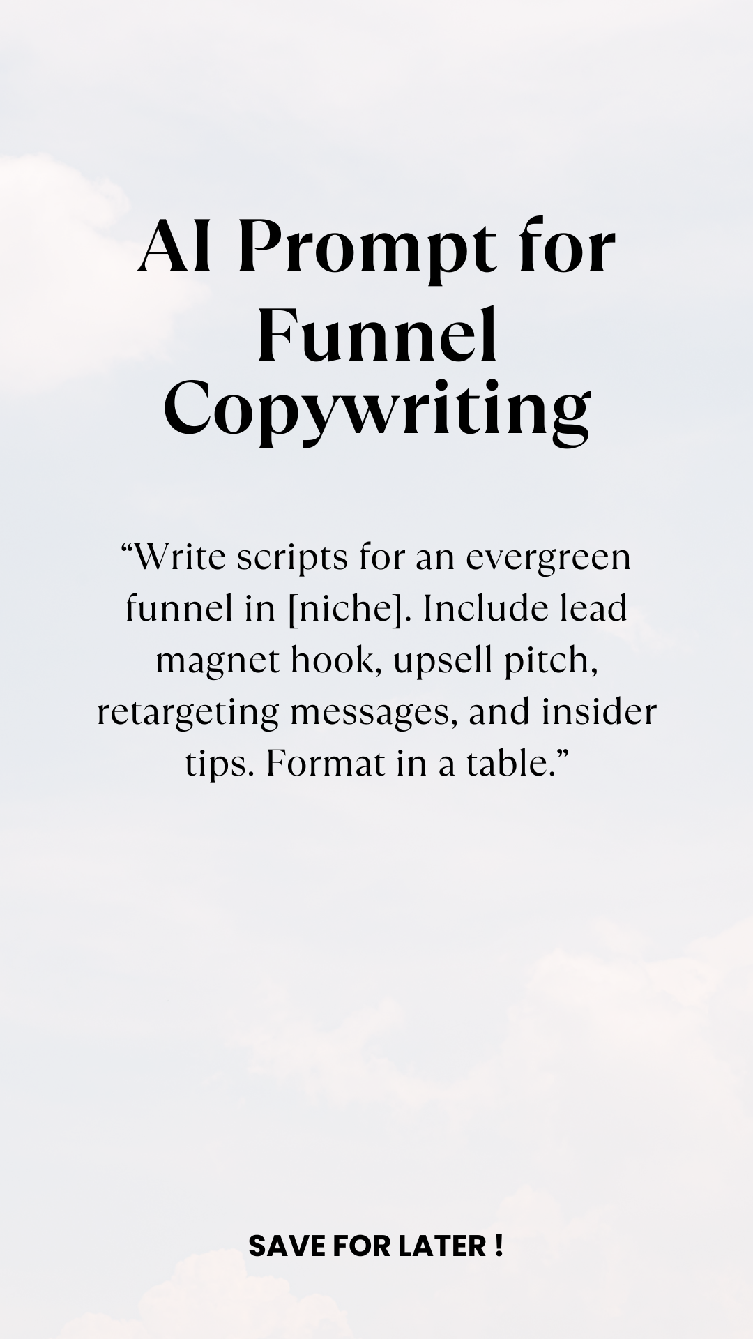AI Prompt For Funnel Copywriting