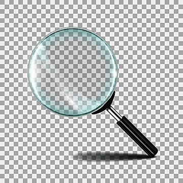 Magnifying Glass Magnifier Vector Hd PNG Images, Magnifying Glass Realistic Zoom Lens, Magnifie, Search, Black PNG Image For Free Download