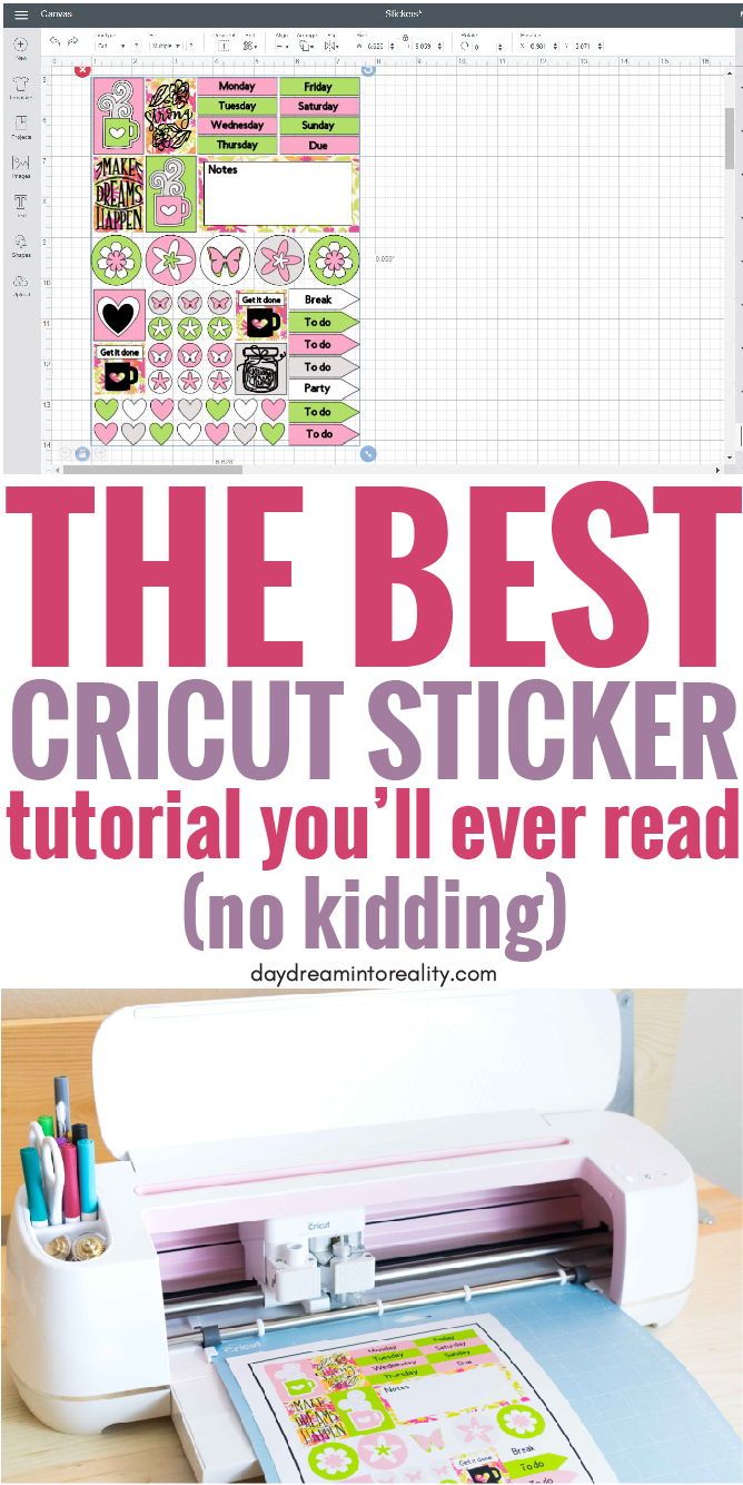 How to Make Stickers with your Cricut +Free Sticker Layout Templates