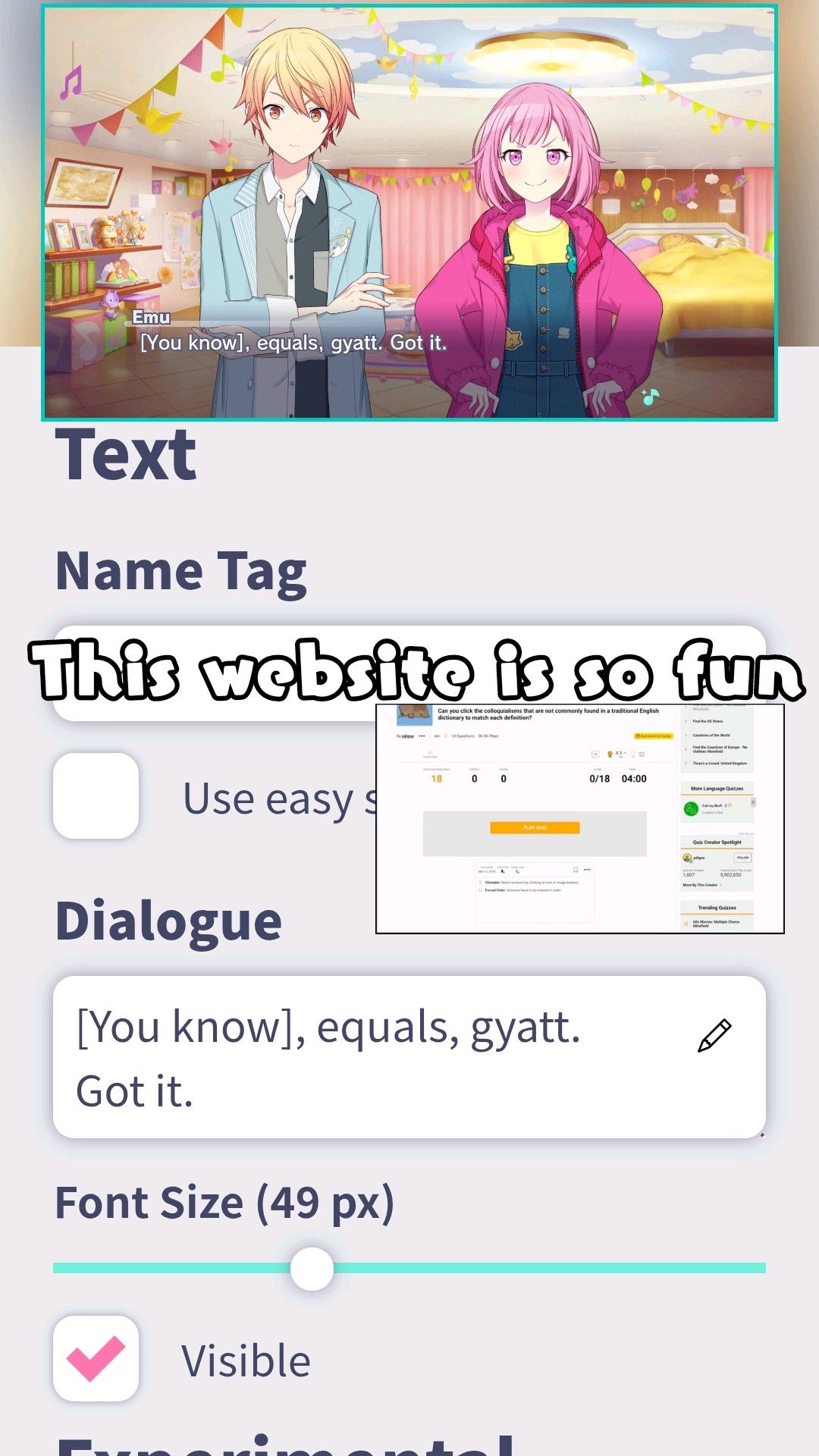 Yes, I was recreating a party crashers clip in this website