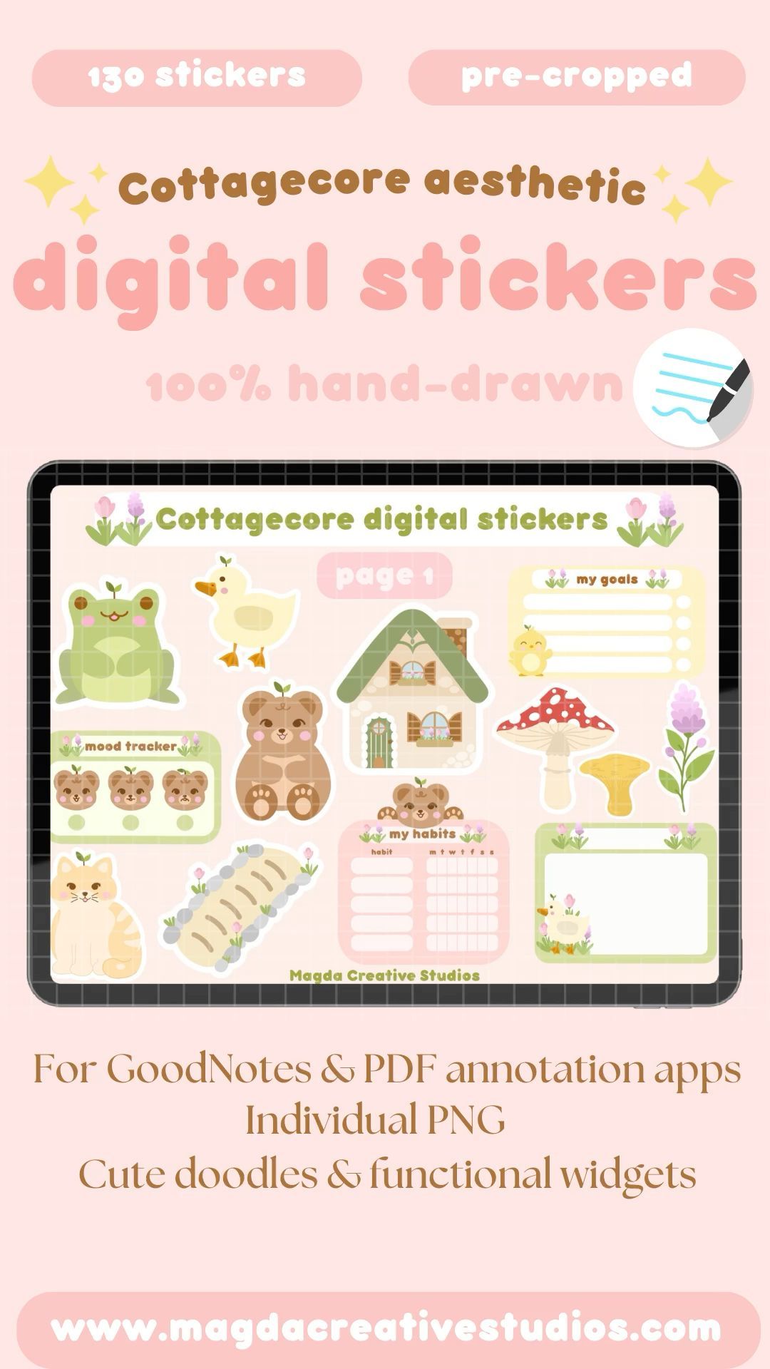 Adorable Digital Stickers for GoodNotes & iPad
