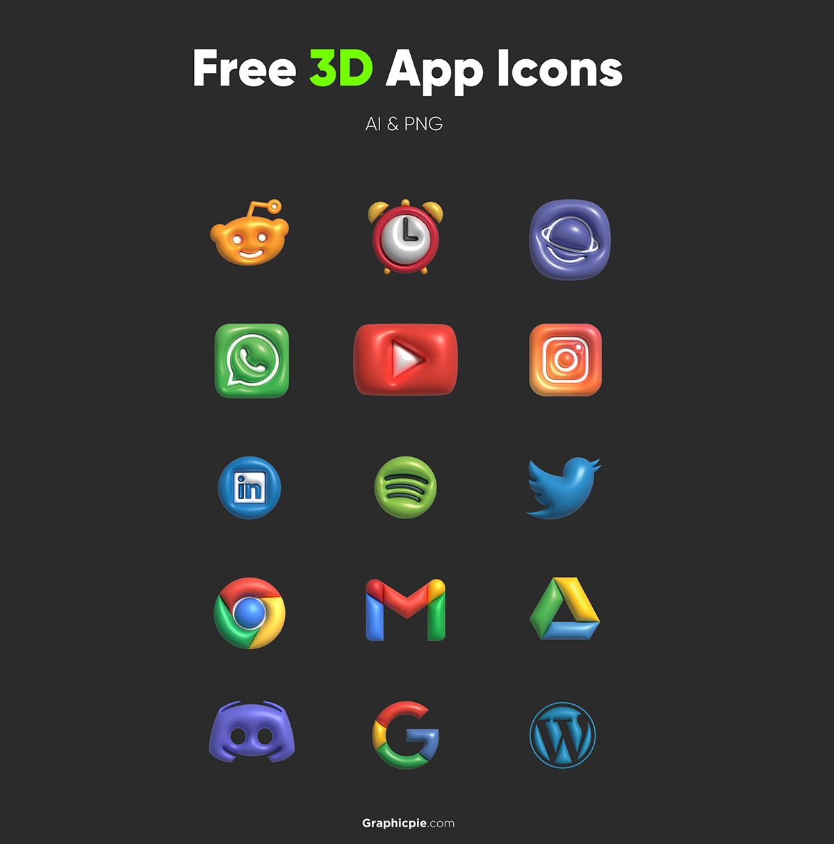 3D Social Icon Pack
