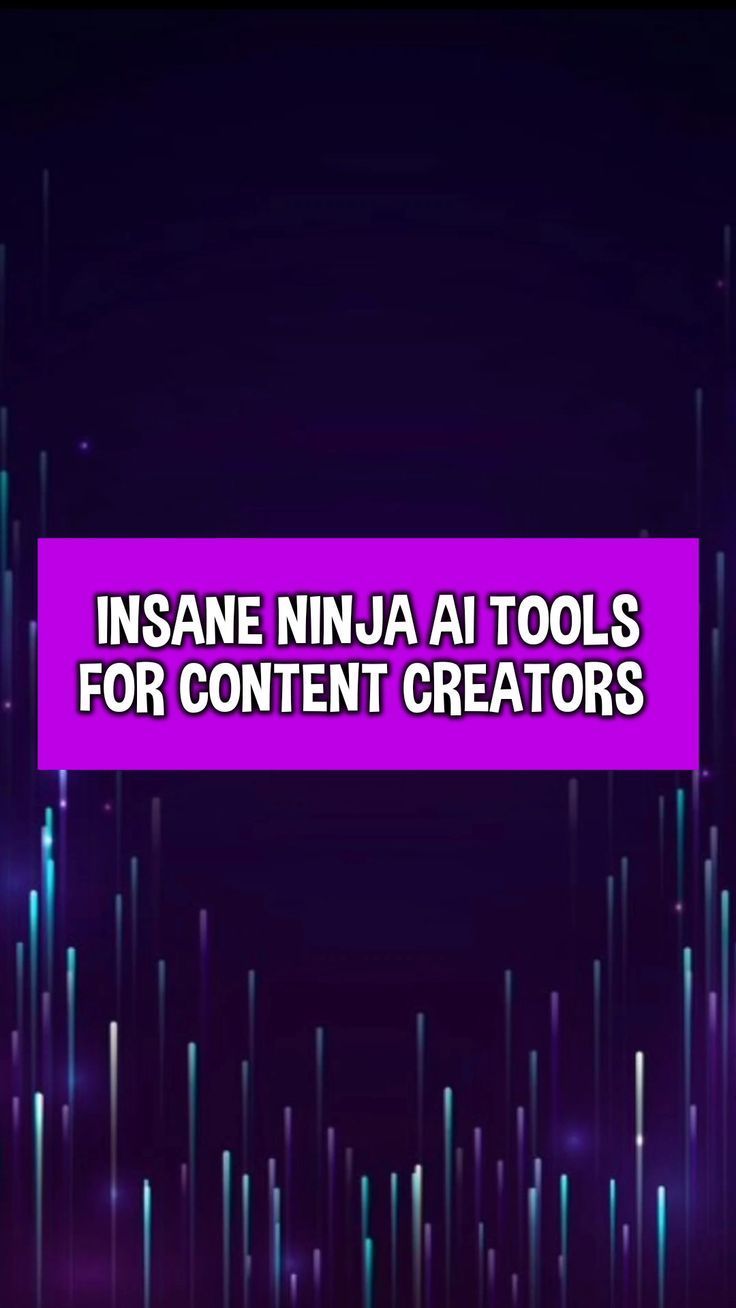Insane Ninja Ai Tools For Content Creators | Ai Tools