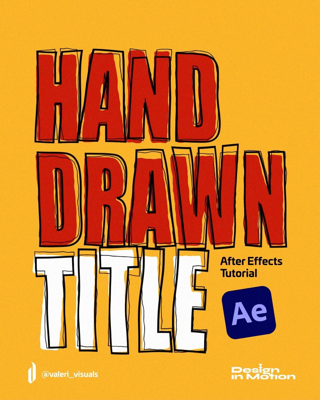 Hand Drawn Title Animation. Adobe After Effects Tutorial
