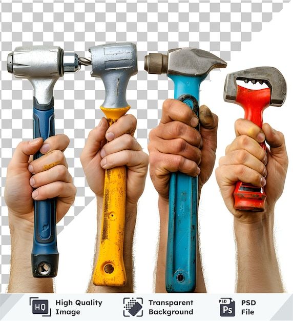 Download premium PSD Mastering Hand Tools A Guide to Using Hammers Mallet and Wrenches with Precisio
