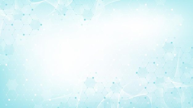 Health care and medical pattern innovation concept background design. abstract geometric hexagons shape medicine and science background. vector illustration. | Premium Vector