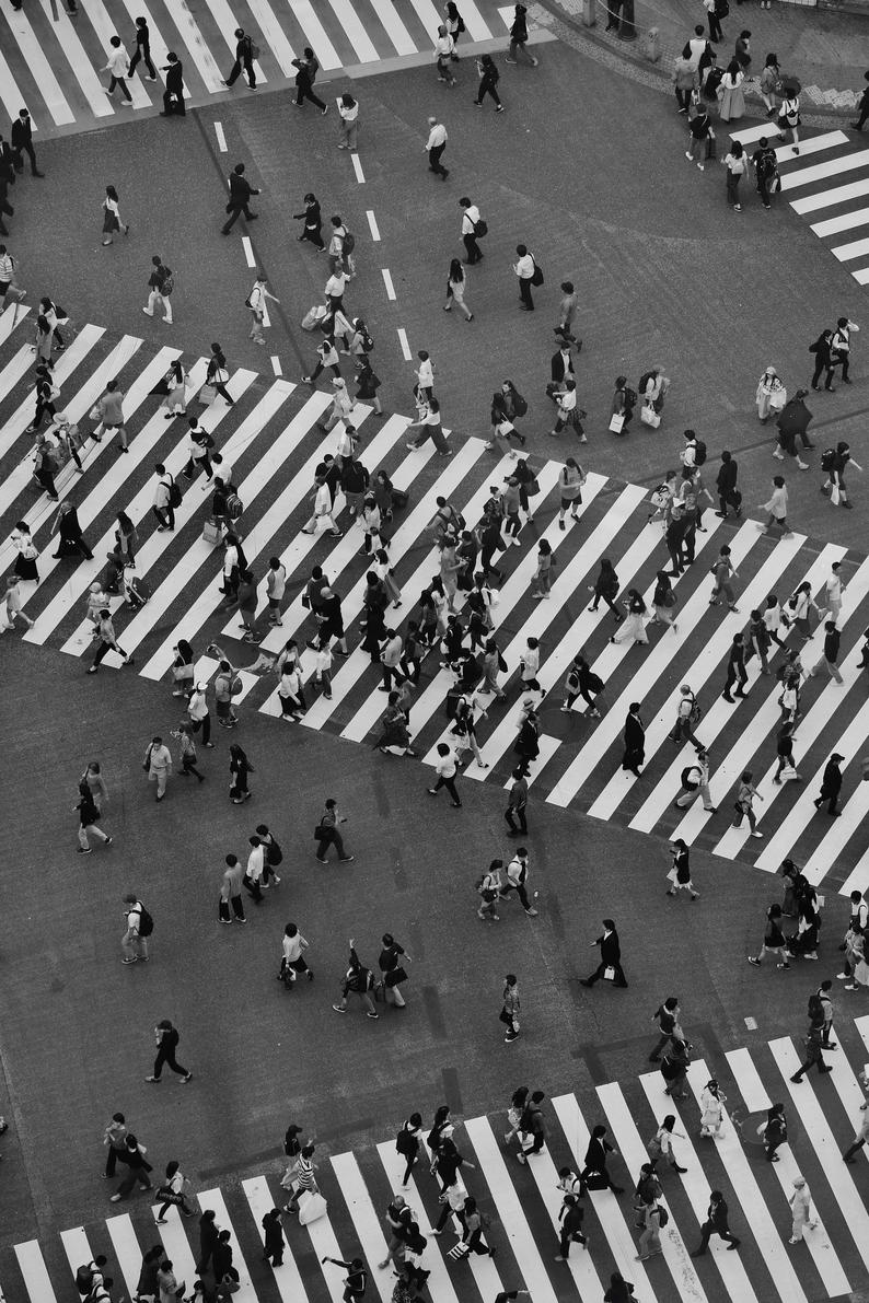 Shibuya Crossing Tokyo Black and White Photography Print Wall Art – Etsy