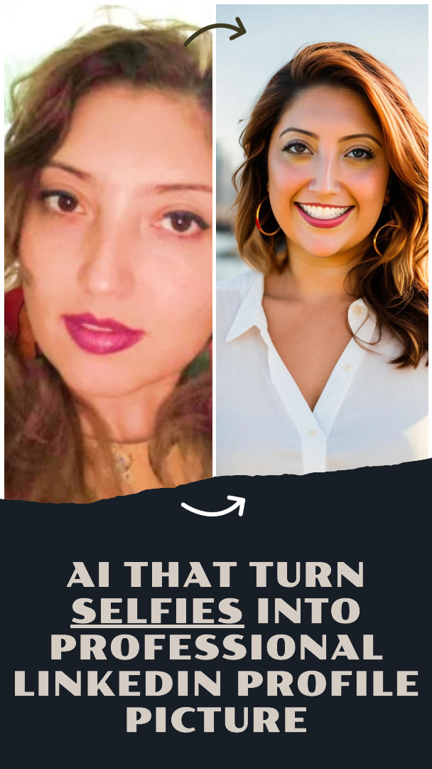 AI that turn selfie into professional LinkedIn profile picture
