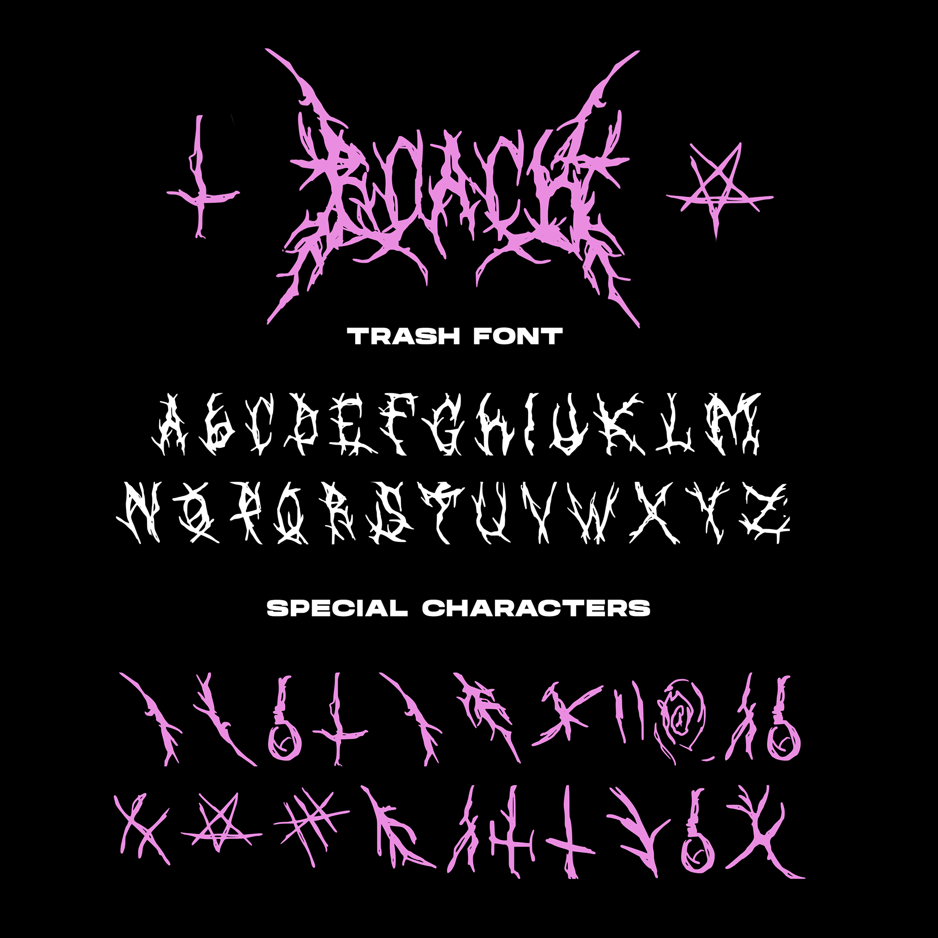 ROACH trash font [FREE] – sick again