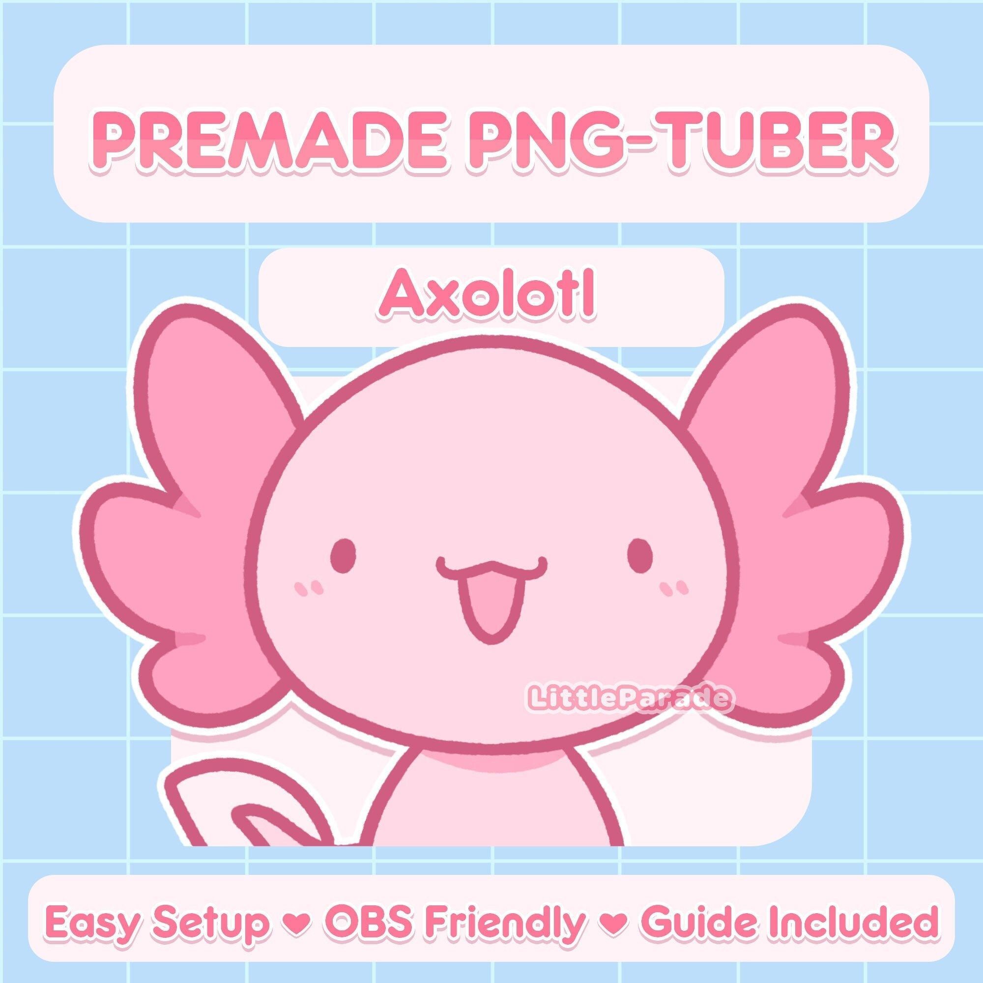 Create Your Own Vtuber with a Pink Axolotl PNG Model | Free Twitch Emotes Ideas