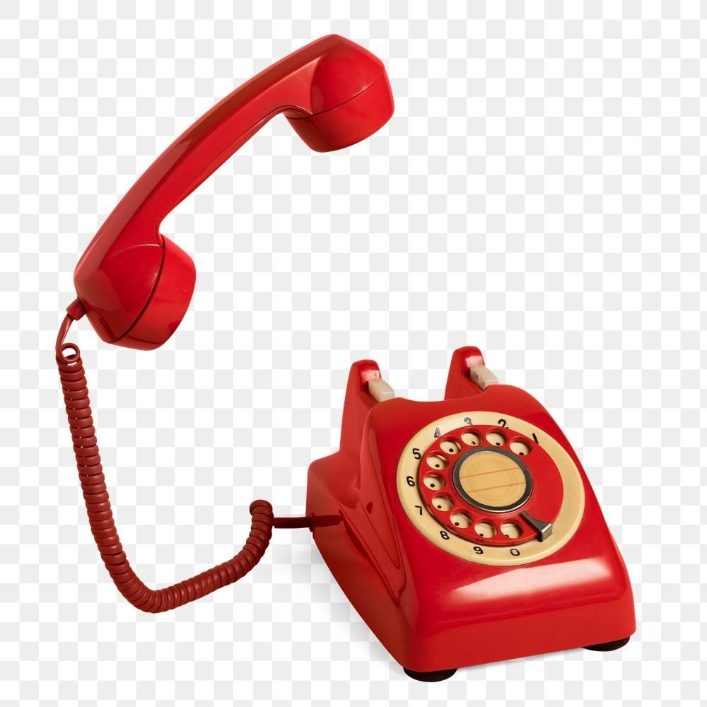 Download Vintage Red Rotary Dial PNG for Creative Projects