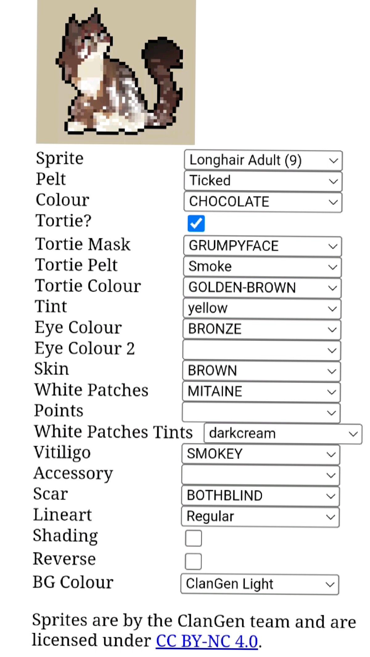 Clangen/lifegen sprite inspo
