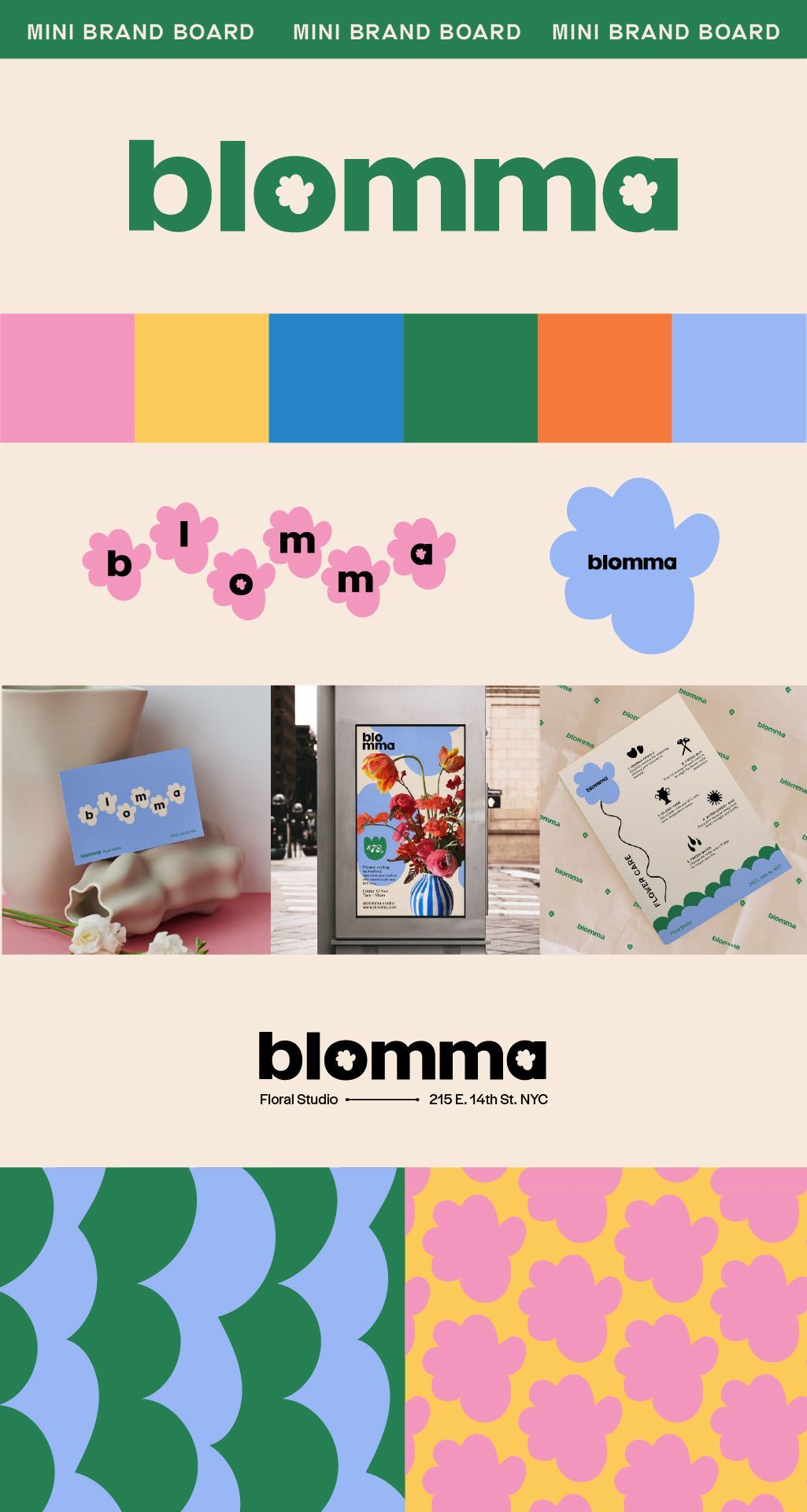 Blomma Floral Studio | Projects Studio Graphic Design, florist branding, copenhagen design, color