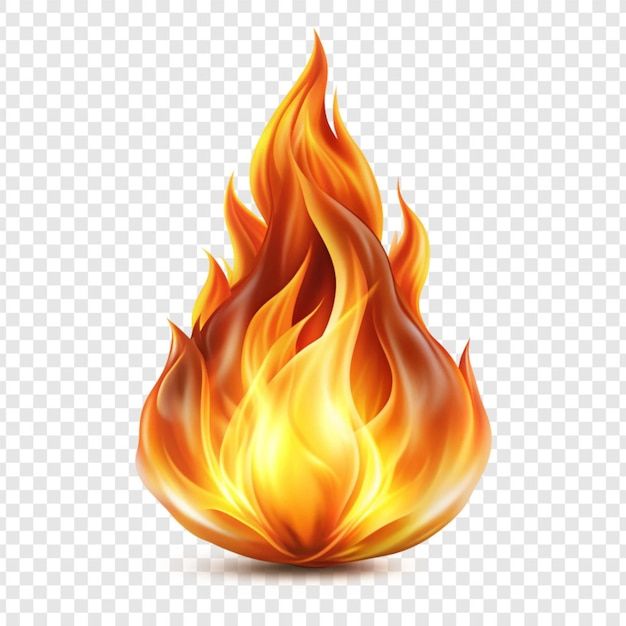Realistic fire flame isolated on transparent background | Premium AI-generated PSD