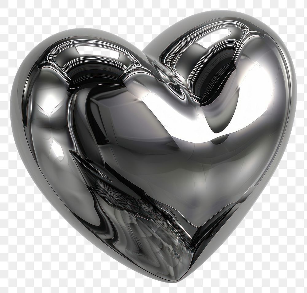 Download premium png of PNG Shiny metallic heart illustration by Tanat Chittirungsan about chrome abstract shape, chrome texture, 3d, transparent heart, and silver heart png 15052597