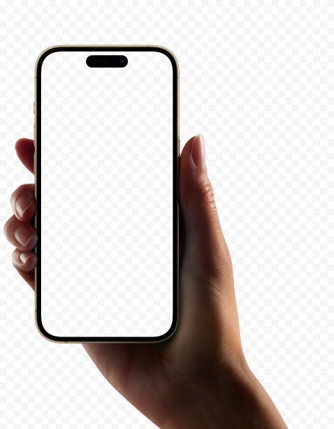 iPhone 14 Pro Gold On Hand Mockup HD PNG