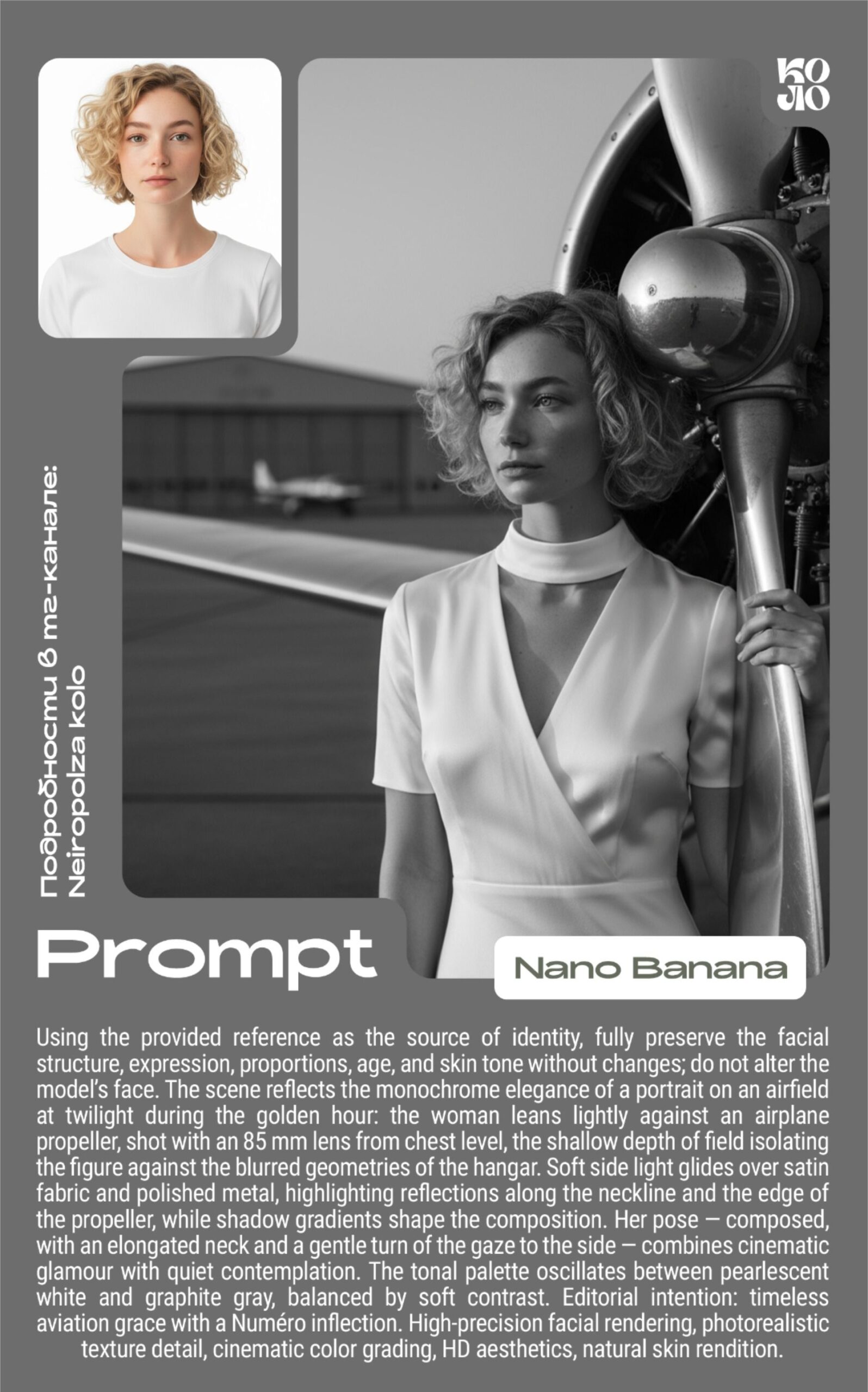 Авиаторская монохромная фотосессия → переходи в тг-канал Neiropolza kolo