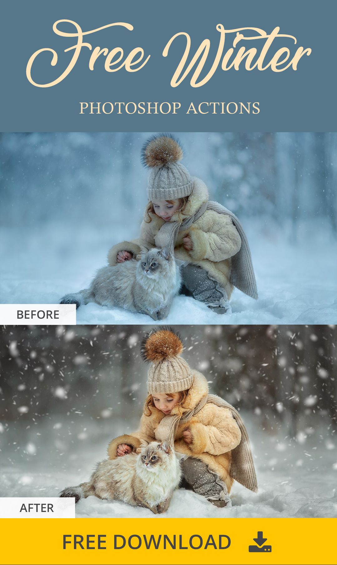Download Free  winter photoshop actions