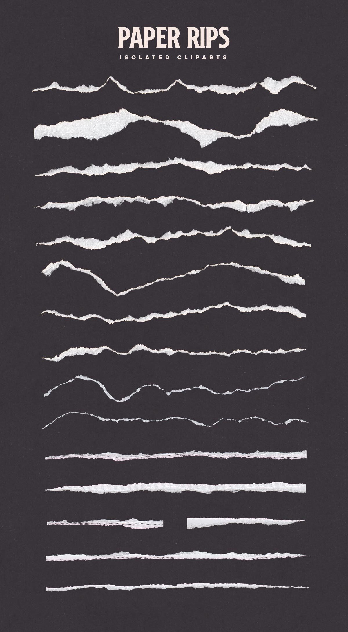 Creative Veila – Torn Paper Isolated PNG Cliparts and Mockups