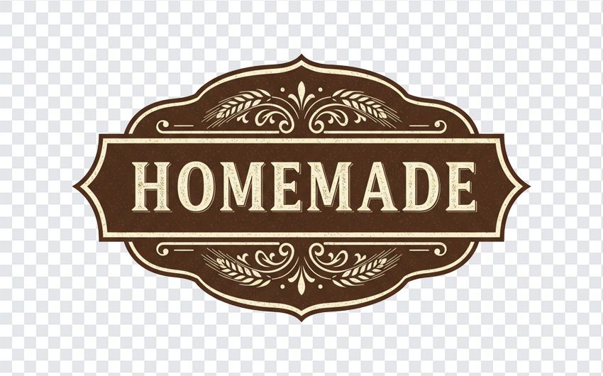 Homemade Recipe Label PNG