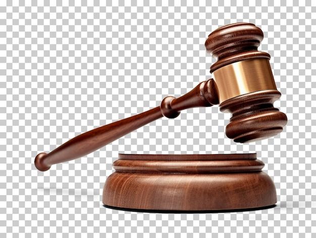 Gavel isolated isolated on transparent background png psd | Premium AI-generated PSD