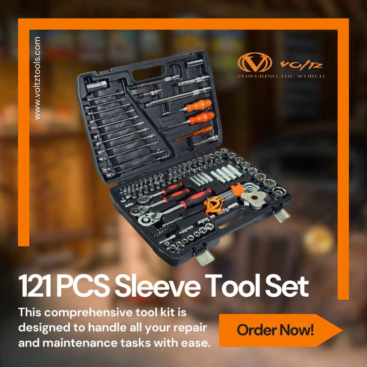 🔧 Unlock Your DIY Potential with the VOLTZ VZ-TK-121 PCS Sleeve Tool Set! 🔧