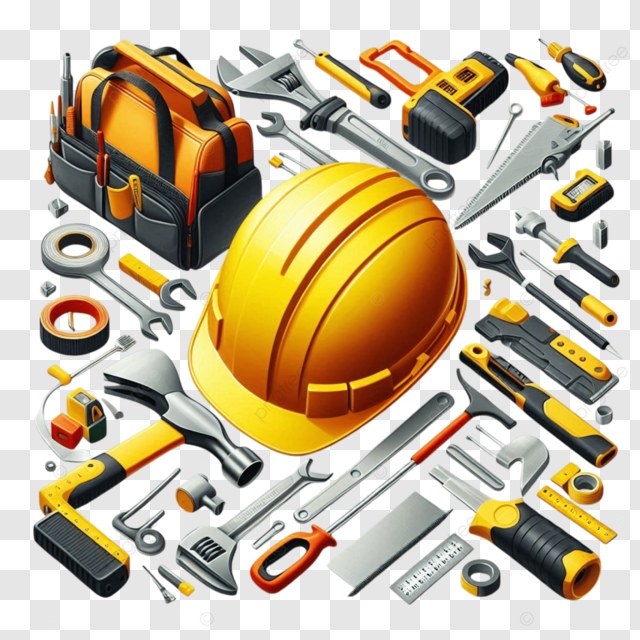 Construction Work Tool Kit, Construction, Tools, Toolkit PNG Transparent Image and Clipart for Free Download