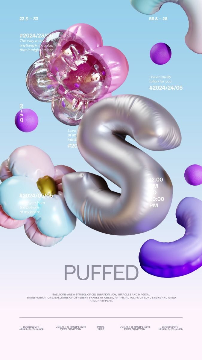 3D poster Puffed