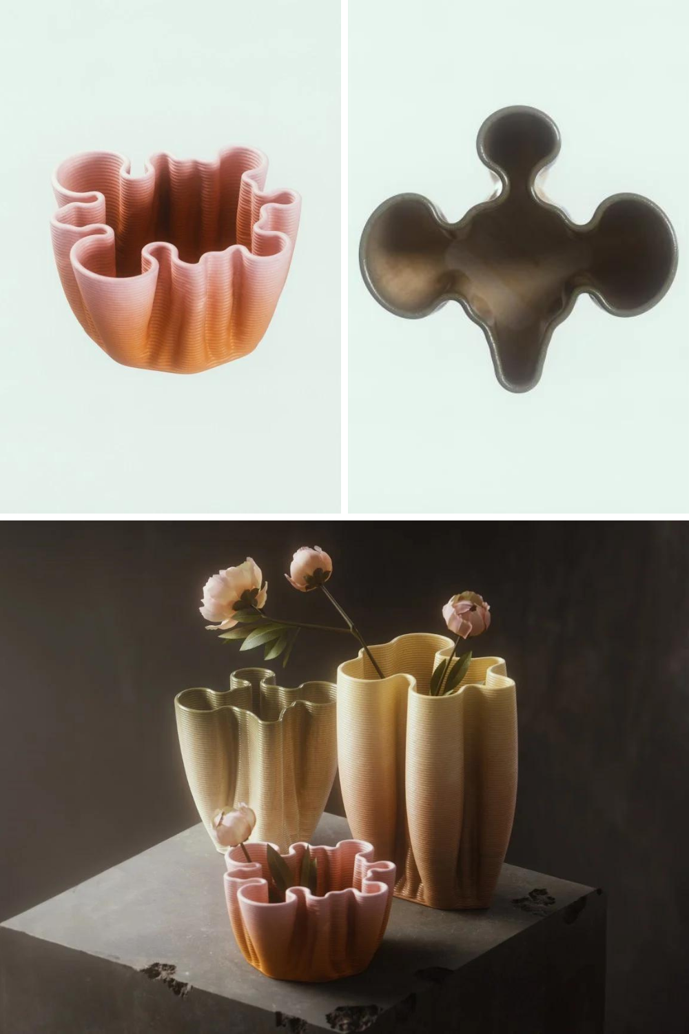 THESE VASES WERE (ALMOST) COMPLETELY DESIGNED AND MADE BY ALGORITHMS AND MACHINES